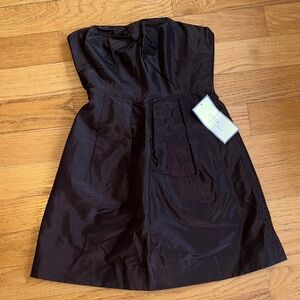 JCREW- 100% Silk- Elegant Black Strapless Dress